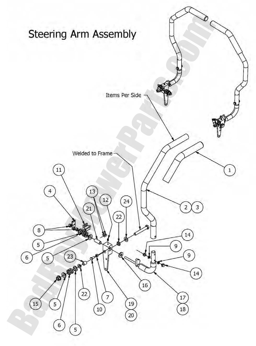 2016 MZ Drive Arm Assembly